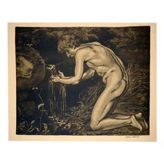 Hans Thoma, Boy at the Source, 1897, Print For Sale