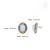 18k White Gold 18.2ct Opal & Multi Sapphire Cluster Stud Earrings With Diamonds- 2 Pieces For Sale - Image 10 of 15