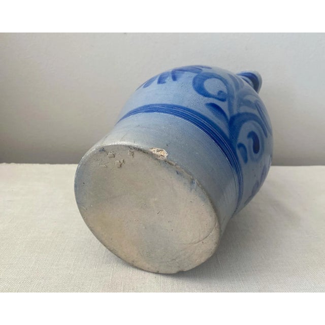 1960s Vintage Belgian Salt Glazed Pottery Pitcher For Sale - Image 9 of 9