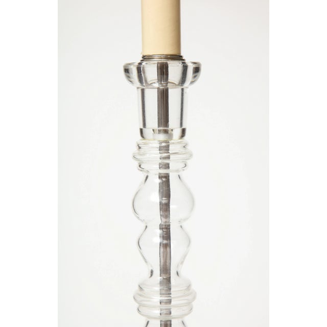 Mid 20th Century A Cast-Glass Candlestick Lamp For Sale - Image 5 of 7