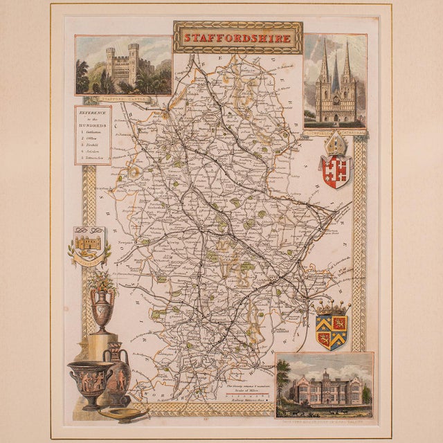1850's Antique County Map For Sale - Image 4 of 12