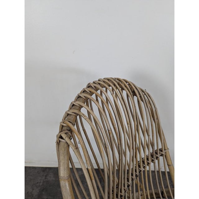 Rattan Rocking Chair by Rohe Noordwolde For Sale - Image 5 of 7
