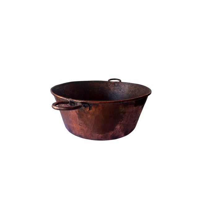 1960s Authentic Vintage 1960s Mexican Heavy Hammered Copper Cookware Decorative Pot - Large For Sale - Image 5 of 11