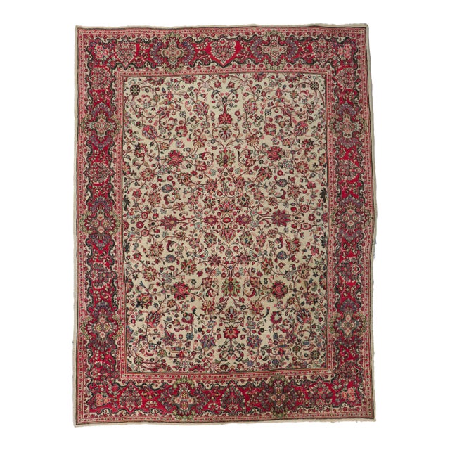 Mid 20th Century Vintage Persian Sarouk Rug, 09'04 X 12'03 For Sale