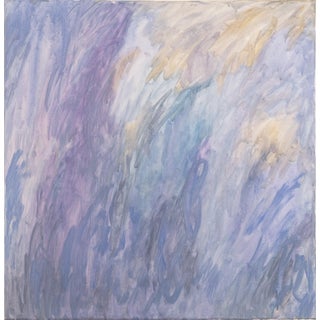"Amethyst Ii" Contemporary Abstract Square Format Painting by Molly Frances For Sale