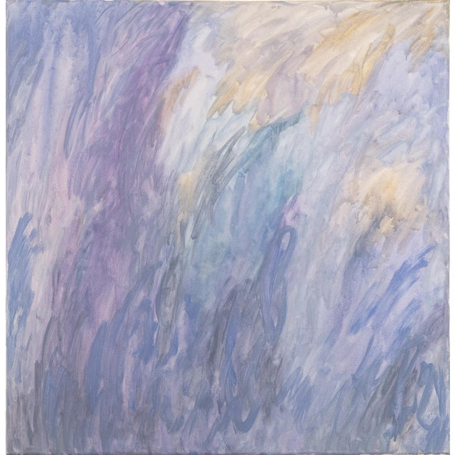 "Amethyst Ii" Contemporary Abstract Square Format Painting by Molly Frances For Sale