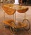Mid-Century Italian Marquetry Bar Cart With Drop Leaves and Gilt Brass Gallery For Sale In Dallas - Image 6 of 8