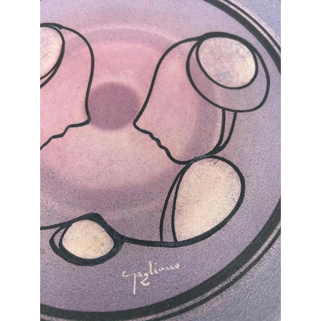 Mid-Century Modern Ceramic Decorative Dish by Robert Gagliano, 1970s For Sale - Image 3 of 8