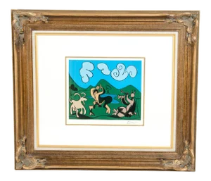 Pablo Picasso "Dancing Animals" Color Linocut Print