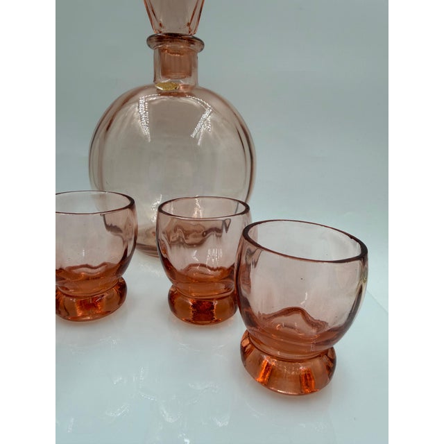 Glass Vintage Rosalin Glass Liqueur Set, 1950s, Set of 5 For Sale - Image 7 of 18