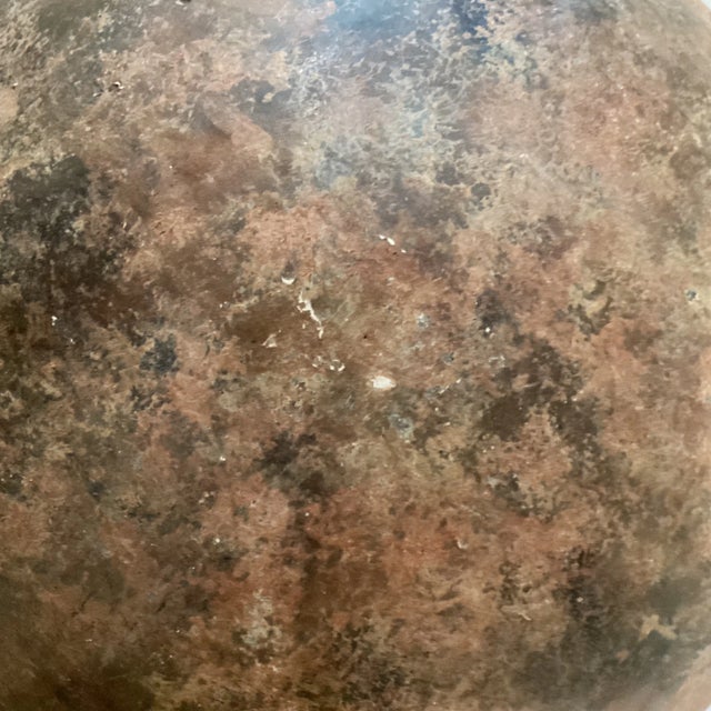 Chestnut Antique Art Terracotta Polychrome Amphora Vessel For Sale - Image 8 of 13