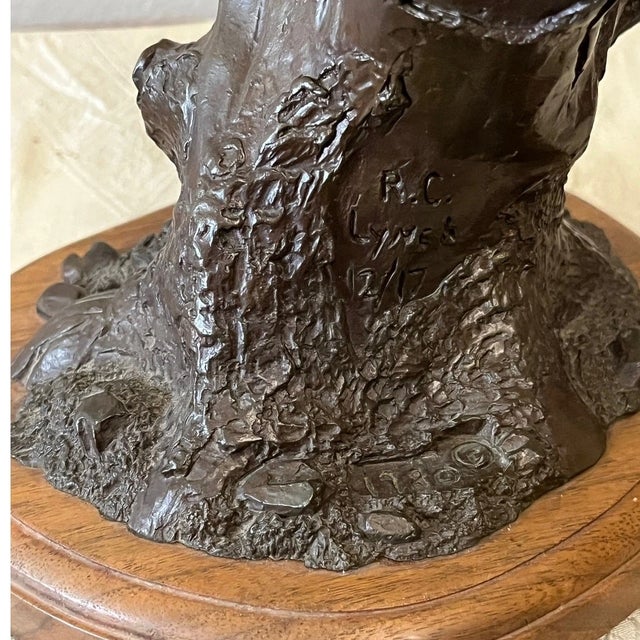 Rare R.C. Lynch Bronze Raccoon Sculpture - Signed 1980 - Limited Ed. 12/17 For Sale In San Francisco - Image 6 of 6