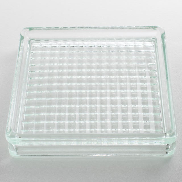 Transparent Le Corbusier for Lumax Mid-Century Modern Glass Desk Tidy, Catchall Bowl For Sale - Image 8 of 12