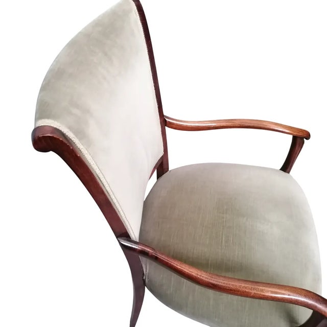 Brown Green Velvet Armchairs, 1950s, Set of 2 For Sale - Image 8 of 10