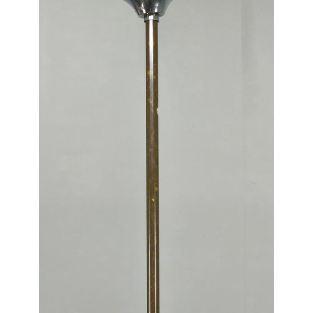 Art Deco Czech Chrome and Opaline Glass Chandelier, 1930s For Sale - Image 6 of 12