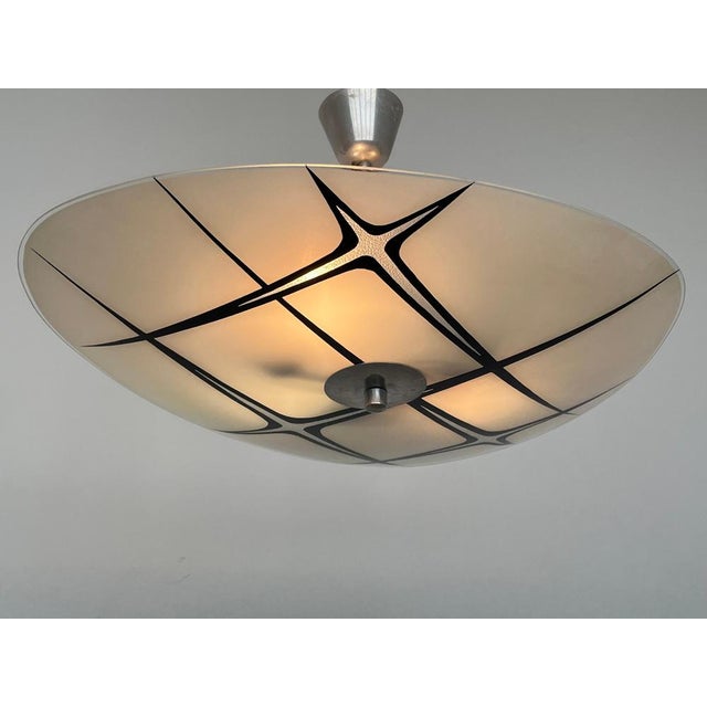1970s Mid-Century Glass Pendant attributed to Napako, Former Czechoslovakia, 1970s For Sale - Image 5 of 9