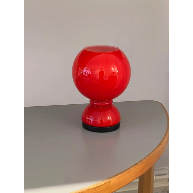 Vintage Red Table Light, 1980s, in Good conditions. Designed 1980 to 1989 European Plug (up to 250V).The wiring of this...