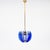 Mid-century italian pendant made in a stunning blue murano artglass and solid brass. This incredibly charming pendant was...