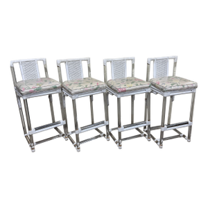Vintage Organic Modern Lucite Barstools - Set of 4