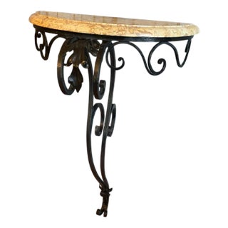 French Wall Table with Marble, 1890s For Sale