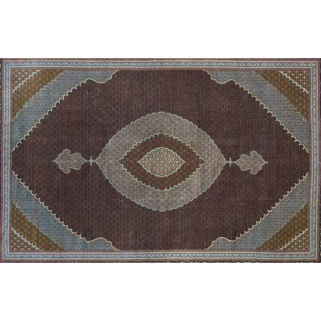 Persian Vintage Persian Tabriz Rug For Sale - Image 3 of 15