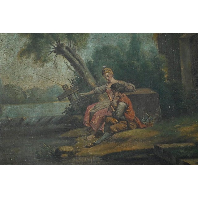 Cream Late 19th Century Louis XV Painted Wooden Trumeau Mirror For Sale - Image 8 of 15