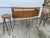 Wood Vintage Bar Counter with Rattan and Metal Stools, 1950s, Set of 3 For Sale - Image 7 of 18