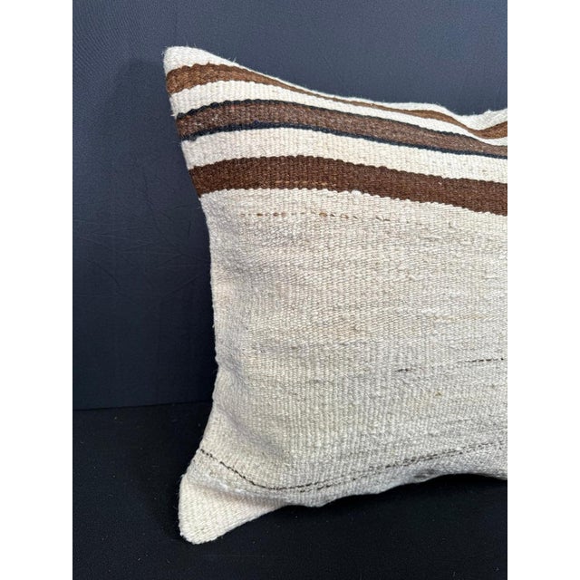 Turkish Hemp Pillow Cushion Natural Beige Brown Pillow Cushion Cover 20x20 #30565 Enhance your home decor with our Kilim...