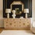 Refinished Mount Airy Bleached Oak Sideboard With Brass Hardware, Mid-Century For Sale - Image 10 of 18