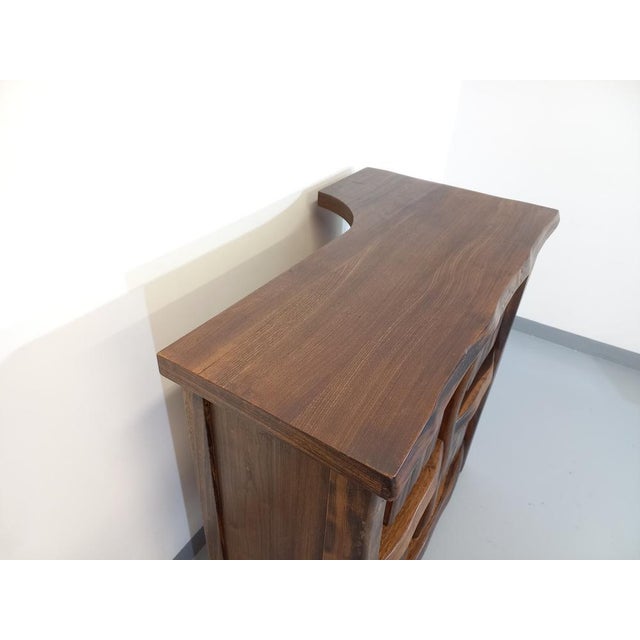 Wood Vintage Brutalist Bar Cabinet in Elm by Aranjou, 1960s For Sale - Image 7 of 18