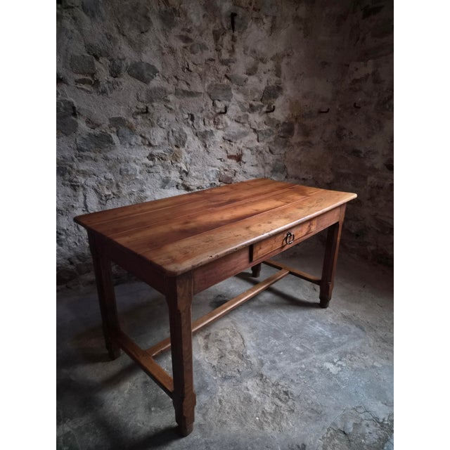 Antique French Farmhouse Table in Cherry, 1750s For Sale - Image 9 of 18