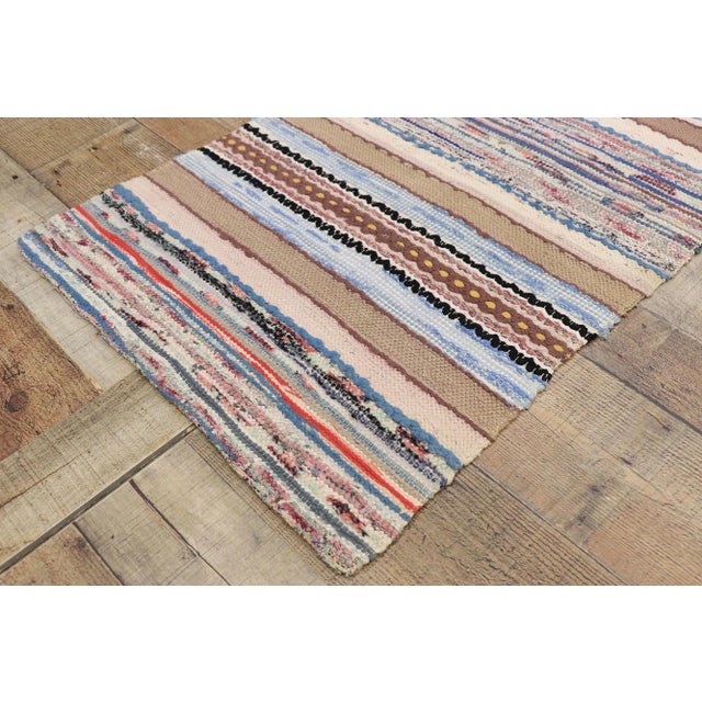 Vintage American Hooked Runner - 01'09 X 15'04 For Sale In Dallas - Image 6 of 10