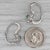 2010s 1.70ctw Emerald Diamond Flower Drop Earrings 14k White Gold Lever Backs For Sale - Image 5 of 5