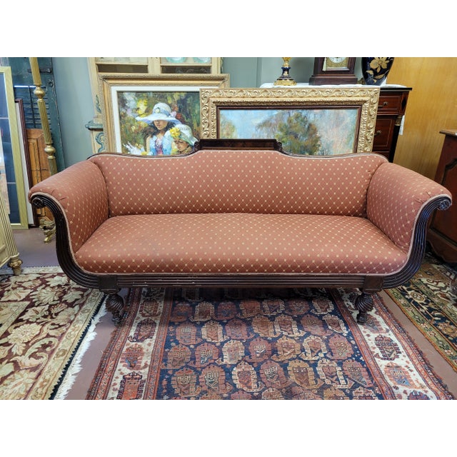 Mauve Circa 1830 Empire Sofa For Sale - Image 8 of 10