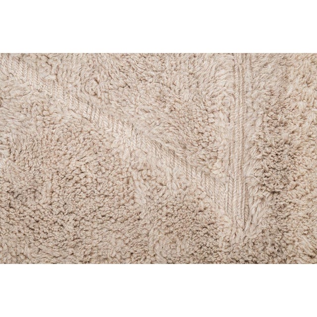 Brown Large Hand-Knotted Wool Rug by Azele Studio For Sale - Image 8 of 10