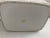 Vintage Shafford White Rectangular Ceramic Woven Basket with Handle Made in Japan For Sale - Image 9 of 12