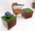Mid 20th Century Pair of Cube Shape Walnut Mid-Century Modern End Side Occasional Tables Stands For Sale - Image 5 of 12