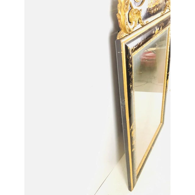 20th Century Antique Chinoiserie Gilt Wood Statement Mirror For Sale - Image 10 of 12
