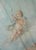 Late 18th Century Antique French Louis XV Period Hand Painted Pale Blue Fan in Gilt Frame With Angels and Cherubs For Sale - Image 5 of 13