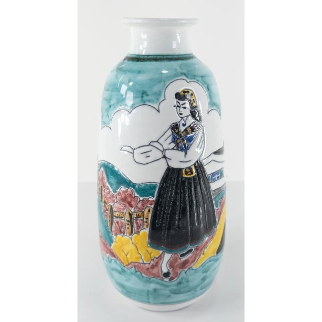 Mid-Century Norwegian Art Pottery Vase, Signed For Sale - Image 4 of 9