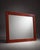 Abstract Large Red Wood Framed Rectangular Wall Mirror For Sale - Image 3 of 6
