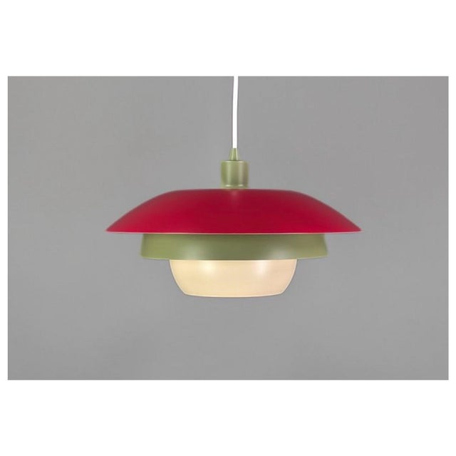 1980s Vintage Danish Pendant Lamp in Metal, 1970s For Sale - Image 5 of 11