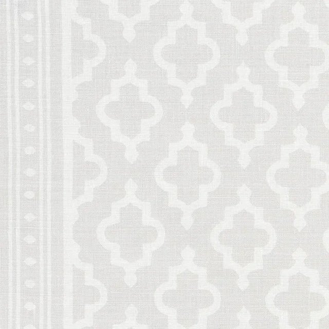 Sample- Schumacher X Veere Grenney Jake Fabric in Soft Grey For Sale
