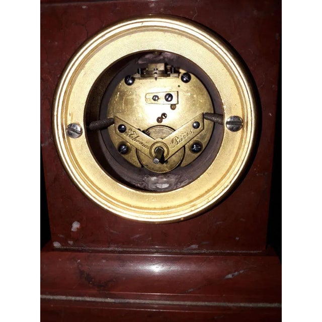 Antique Clock with Sculpture of a Drummer from E.Thomas For Sale - Image 10 of 11