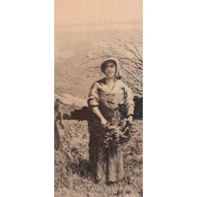 T. Campuzano Y Aguirre, Peasants, 1895, Engraving, Framed For Sale - Image 3 of 9