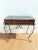 Vintage Small Black Rust Scrolled Iron Legs Wood Vanity, Desk For Sale - Image 10 of 10