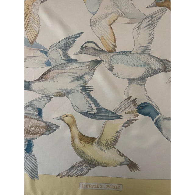HERMÈS SAUVAGINE en VOL Silk Scarf 1986 Carl de Parcevaux For Sale In New York - Image 6 of 12