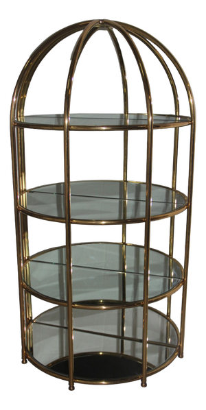 Brass Cage Bar Cabinet, 1970s