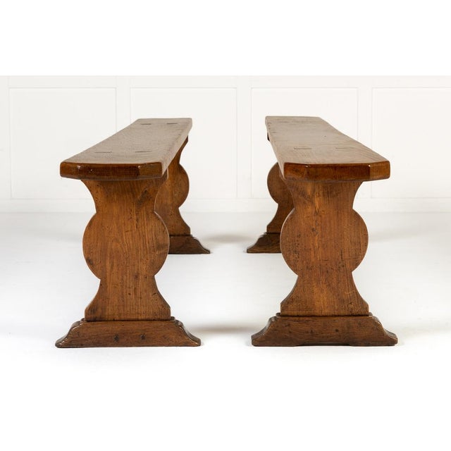 19th Century French Hall Benches, Set of 2 For Sale - Image 3 of 12