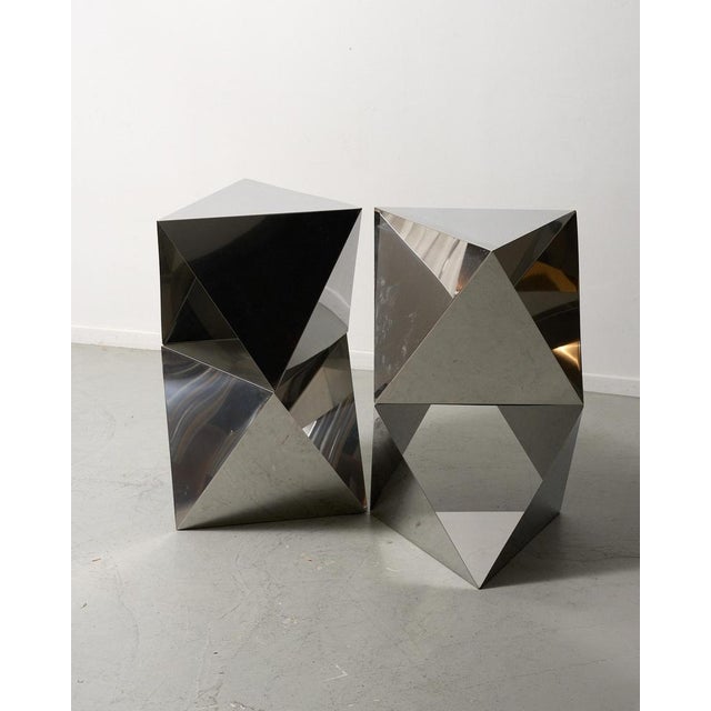 Polygon Stainless Steel Elements, 1970s, Set of 8 For Sale - Image 11 of 17